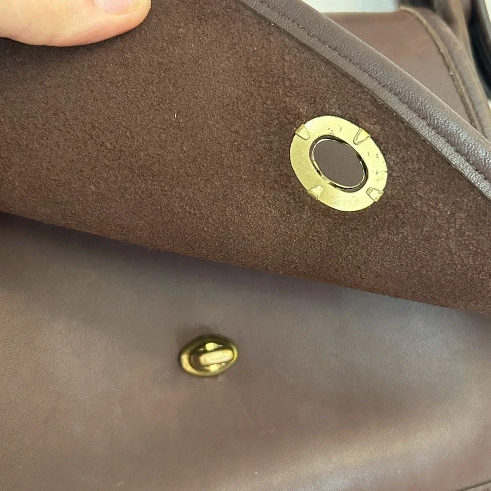 Coach Vintage Brown Leather Ramblers Legacy Crossbody Bag 9061 Brass Turnlock
